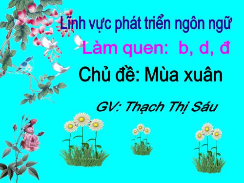 làm quen chữ cái b, d, đ (mùa xuân)