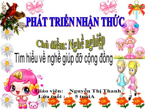 KPXH TÌM HIỂU VỀ NGHỀ GIÚP ĐỠ CỘNG ĐỒNG