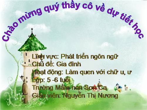 làm quen chữ u ư