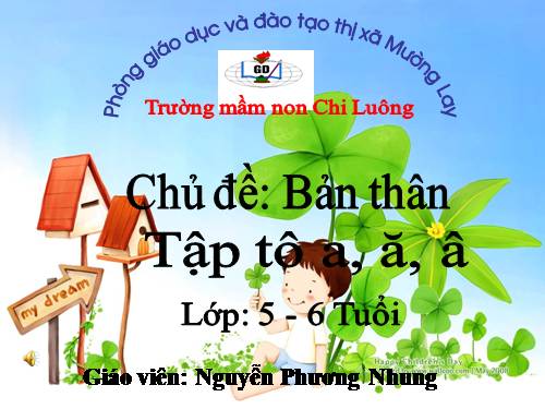 Tập tô chữ a, ă, â