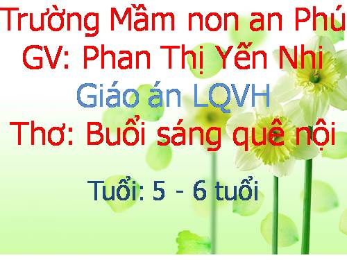 thơ "Buổi sáng quê nội"