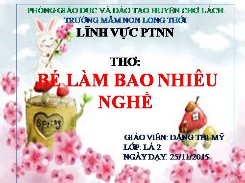 be lam bao nhieu nghe