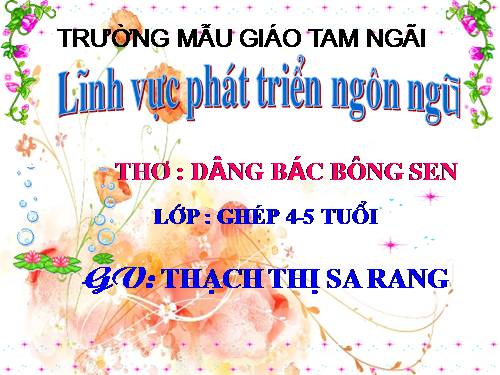 DANG BAC BONG SEN