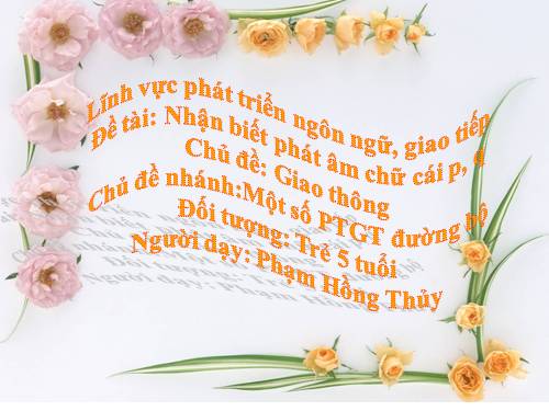 bài giảng chữ cái p, q