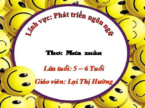 Thơ Mưa xuân- Thu Hằng