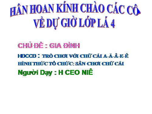 Trò chơi với chữ cái a, ă, â, e, ê