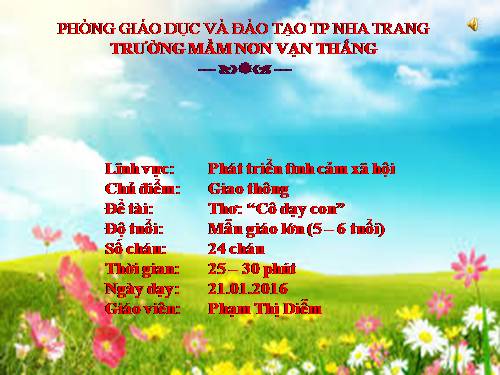 Giáo án Thơ Cô dạy con