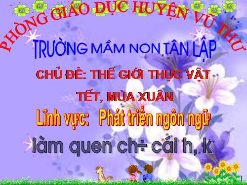 LQCC H, K THUC VAT- TÊT, MUA XUÂN