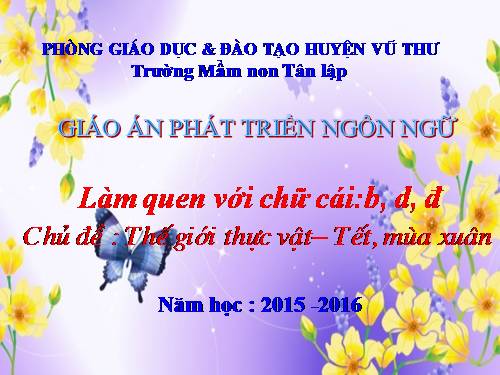 LQCC B, D, D Th­uc vat - tet mua xuan