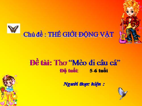 thơ " Mèo đi câu cá