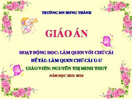 làm quen chữ u, ư