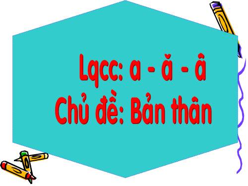 Làm quen chữ cái a, ă, â