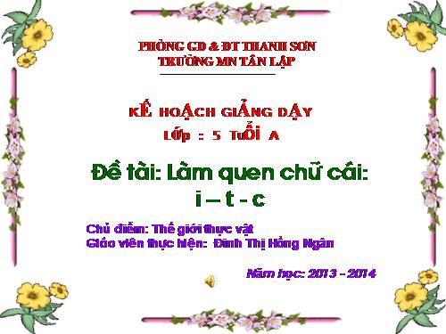 Chữ cái i,t,c