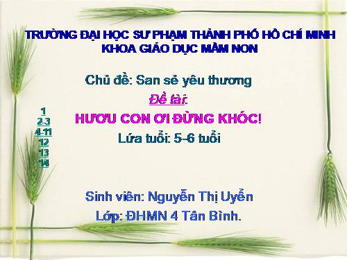 Hưu con ơi đừng khóc