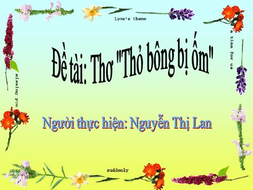 Thỏ bông bị ốm