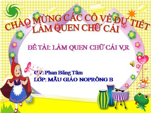 giáo án chữ cái