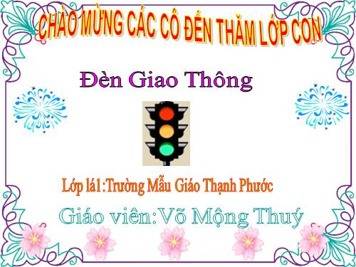 giáo án thơ đèn đỏ đèn xanh