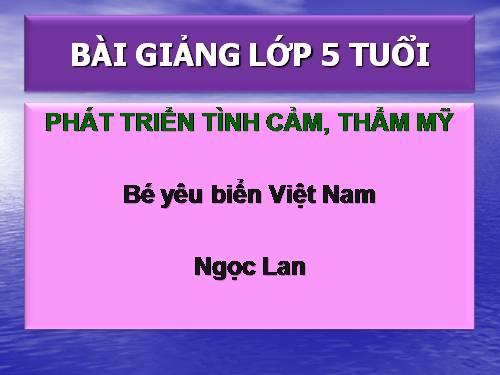 Bé Yêu Biển Việt Nam