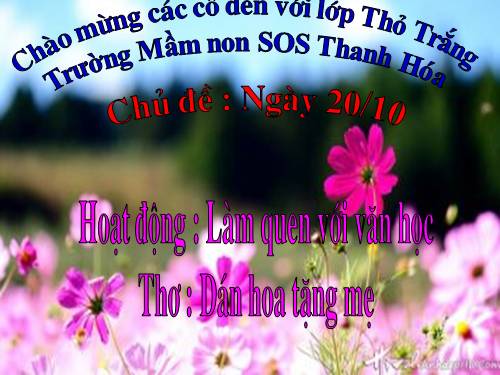 Thơ "Dán hoa tặng mẹ"