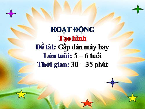 Gấp dán máy bay 5-6 tuổi