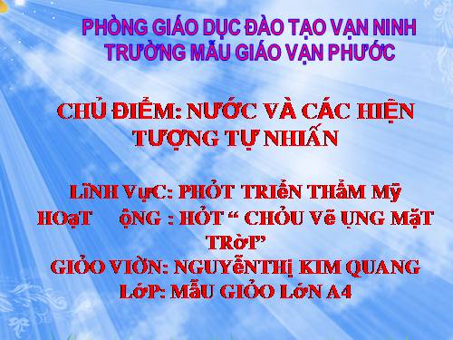 THƠ "CHÁU VẼ ÔNG MẶT TRỜI"