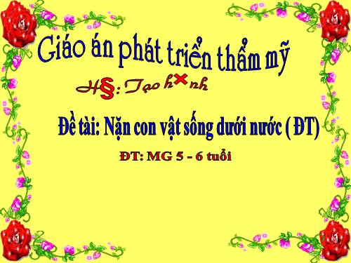 Nặn con vật sống dưới nước (đề tài)