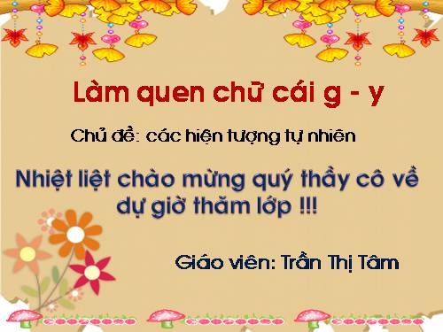 chữ cái g - y