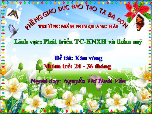 taoh hình nhà trẻ Xâu vòng