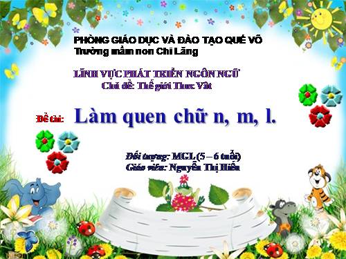 giáo án àm quen chữ n m 5 6 tuổi