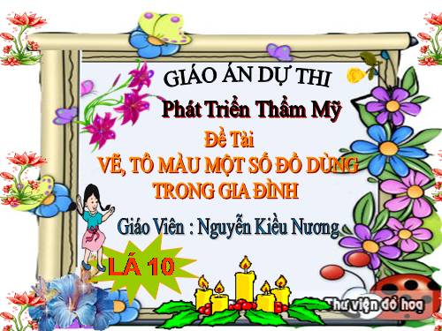 vẽ một số đồ dùng trong gia đình