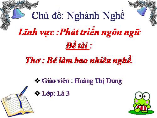 thơ bé làm bao nhiêu nghề