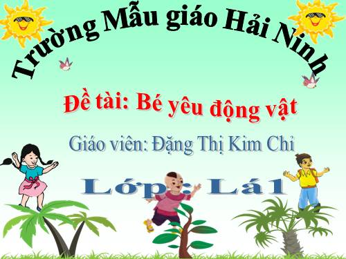 lớp 5 tuổi tạo hinh bé yêu động vật