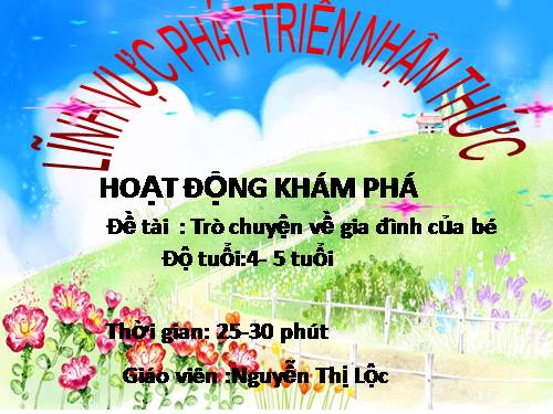 trò chuyện về người thân của bé