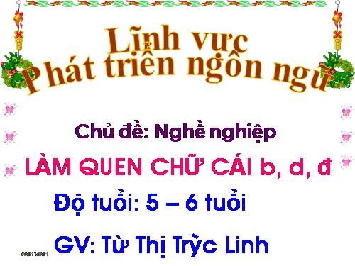 lam quen chu cai b d đ