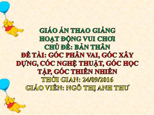 HĐVC chủ đề bản thân