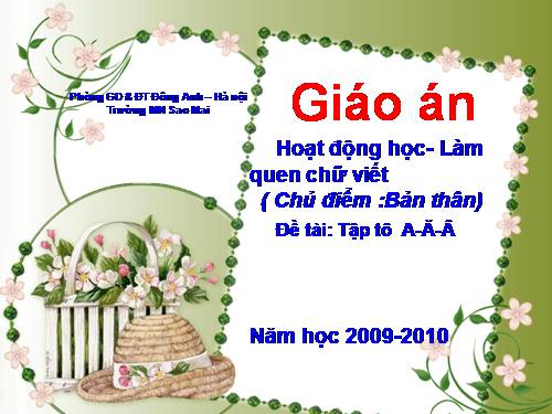 bài giảng tập tô chữ A