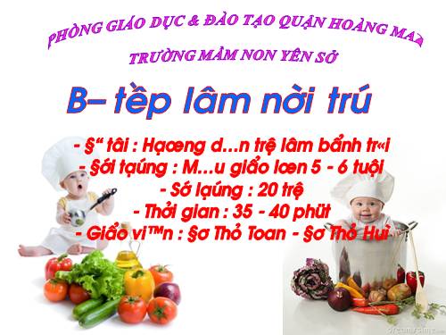 Be tap lam banh troi banh chay