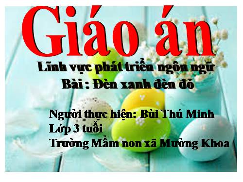 giao an thơ tho con va măt trang