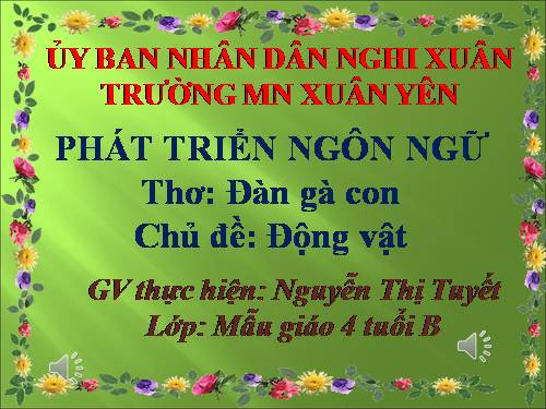 Bài thơ Đàn gà con