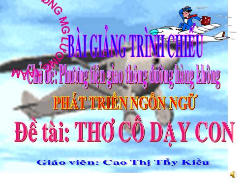 bài thơ cô dạy con