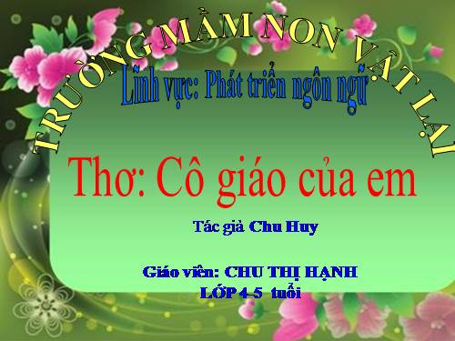 thơ cô giáo của em