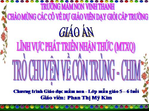 GIÁO ÁN TRÒD CHUYỆN CON TRÙNG CHIM