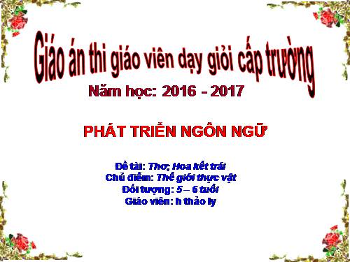 giao an tho hoa ket trai