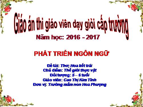 giao an tho hoa ket trai