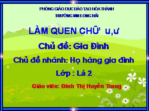 lam quen chu u, ư