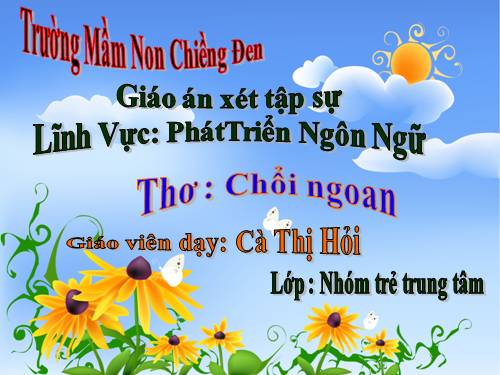 giáo án thơ chổi ngoan