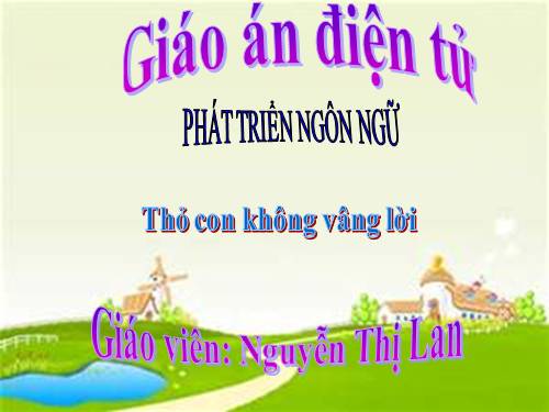 truyen: Tho con khong vang loi