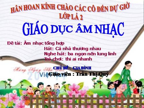 giáo án âm nhạc cchur đề gia đình