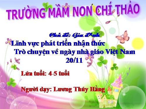 trò chuyện về ngày nhà giáo việt nam 20/11