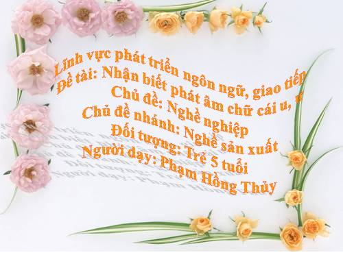 nhận biết phát ân chữ cái u, ư